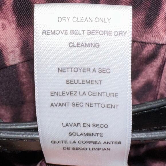 MICHAEL Michael Kors Purple Animal Print Belted Sheath Dress Size 14 - Picture 8 of 15